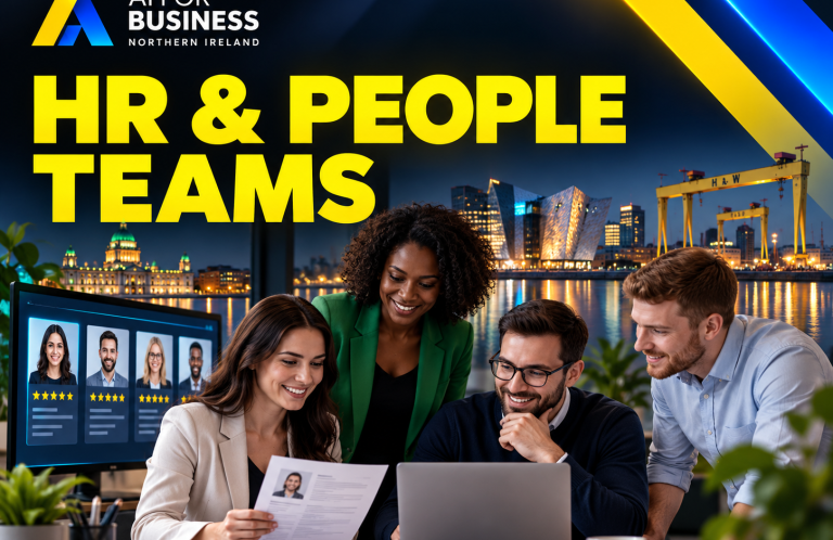 HR professionals reviewing people, recruitment and workforce information using AI.