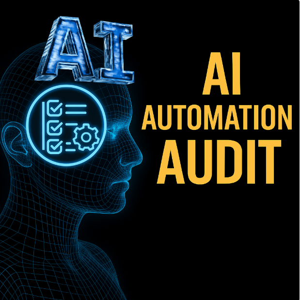 AI Automation Audit – 2-Hour Online Discovery (Belfast NI) AI Automation Audit: H&W cranes and neon AI gear; online discovery, bottleneck review and quick-wins plan — Belfast NI.