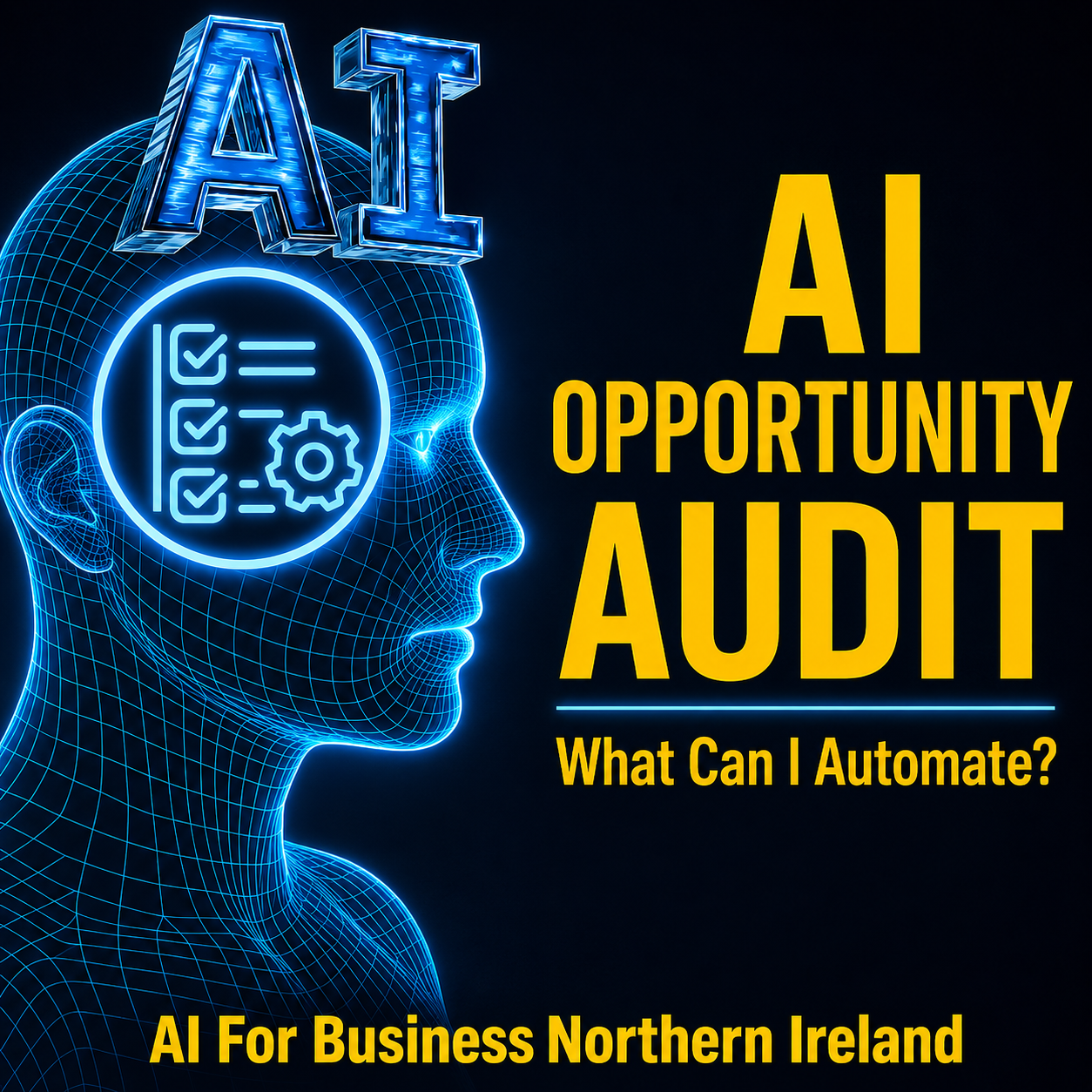 AI Automation Audit: H&W cranes and neon AI gear; online discovery, bottleneck review and quick-wins plan — Belfast NI.
