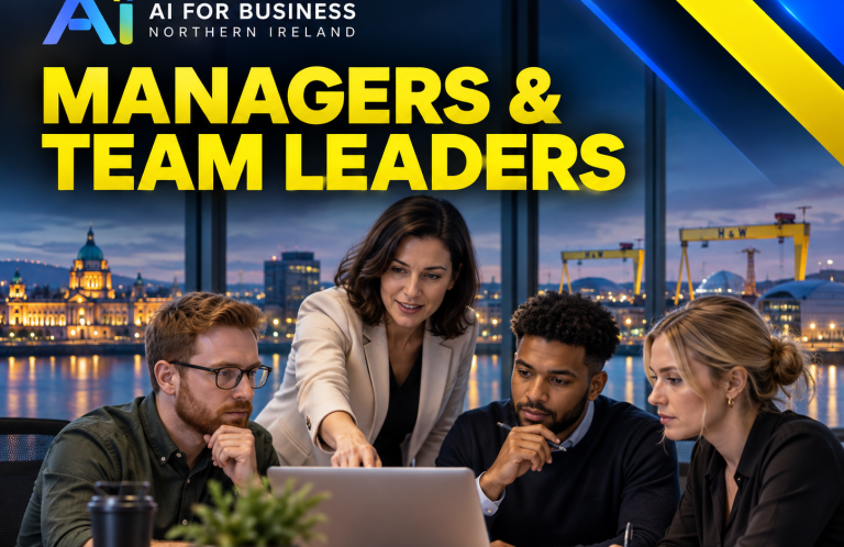 Manager guiding a team through practical AI use and workplace oversight.